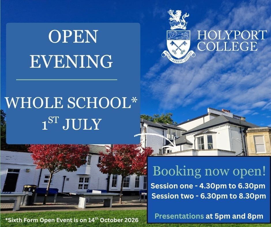 Holyport College Open Evening - 1st July 26